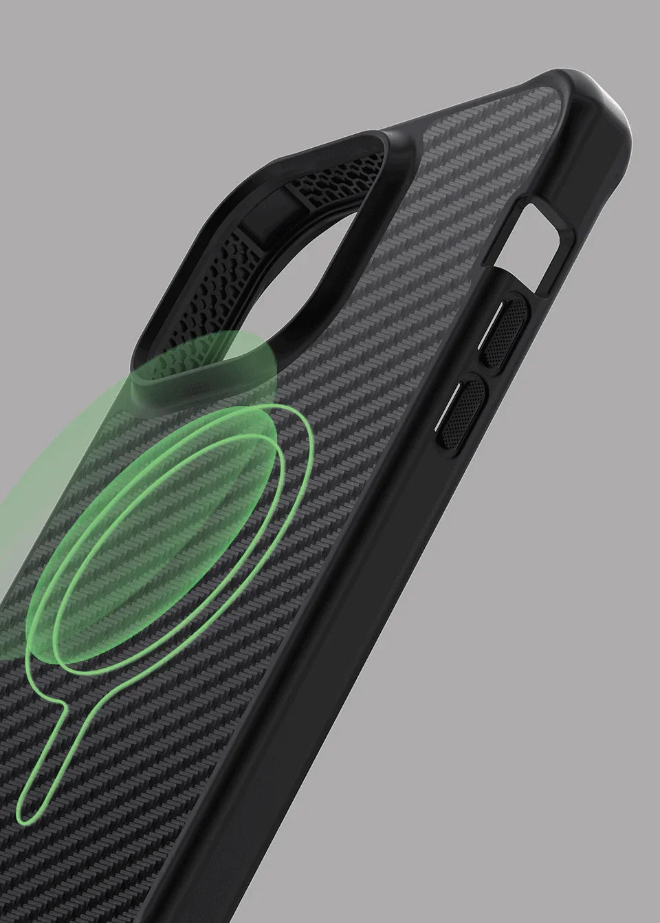 Itskins Ballistic Carbon iPhone 14 Pro Max Magsafe Case - Black - Tashqila Itskins Ballistic Carbon iPhone 14 Pro Max Magsafe Case - Black - Tashqila